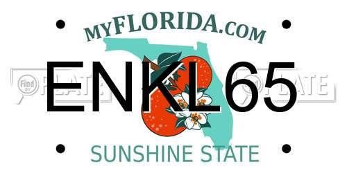 ENKL65 Florida License Plate