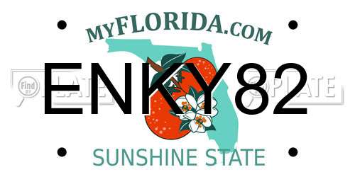 ENKY82 Florida License Plate