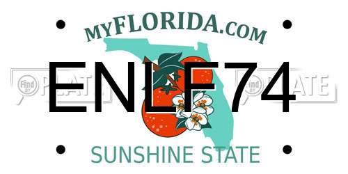 ENLF74 Florida License Plate