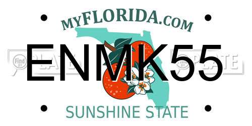 ENMK55 Florida License Plate