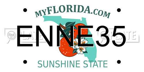ENNE35 Florida License Plate