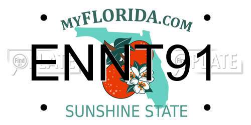 ENNT91 Florida License Plate