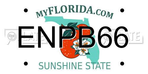 ENPB66 Florida License Plate