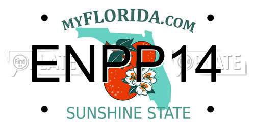 ENPP14 Florida License Plate