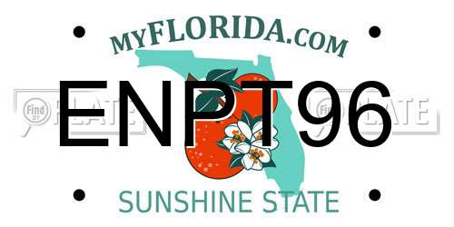 ENPT96 Florida License Plate