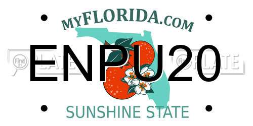 ENPU20 Florida License Plate