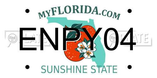 ENPY04 Florida License Plate