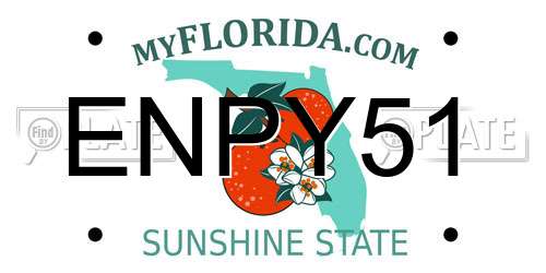 ENPY51 Florida License Plate