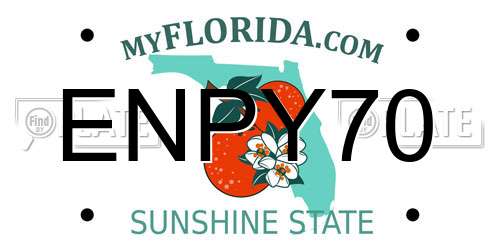 ENPY70 Florida License Plate