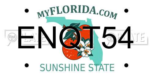 ENQT54 Florida License Plate