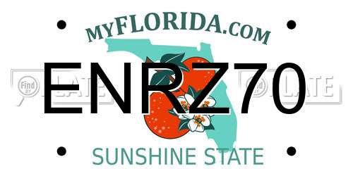 ENRZ70 Florida License Plate