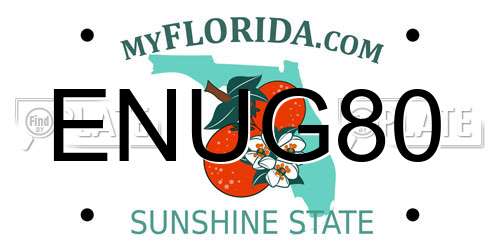 ENUG80 Florida License Plate