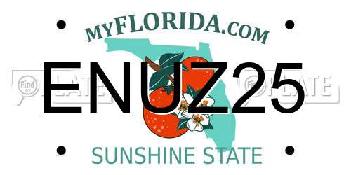 ENUZ25 Florida License Plate