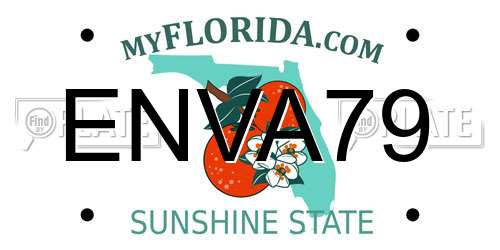 ENVA79 Florida License Plate