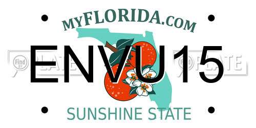 ENVU15 Florida License Plate