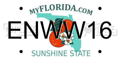 ENWW16 Florida License Plate