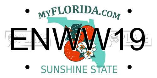 ENWW19 Florida License Plate