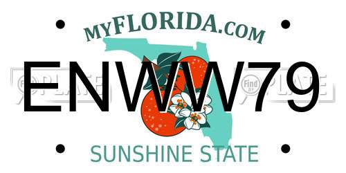 ENWW79 Florida License Plate