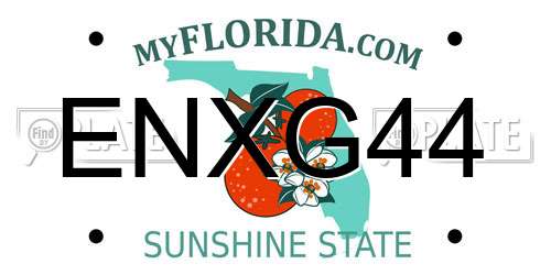 ENXG44 Florida License Plate