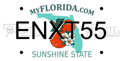 ENXT55 Florida License Plate
