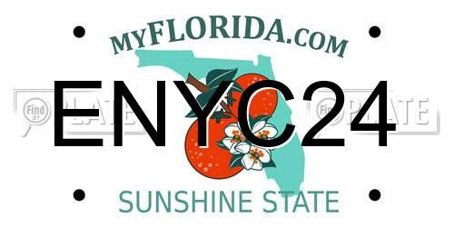 ENYC24 Florida License Plate