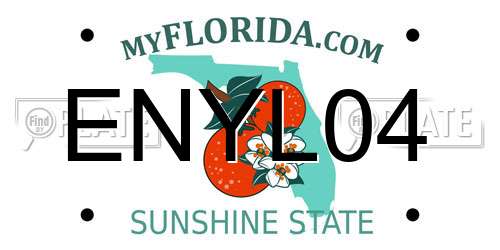 ENYL04 Florida License Plate