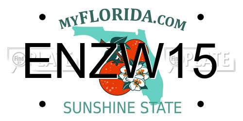 ENZW15 Florida License Plate