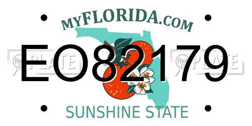 EO82179 Florida License Plate