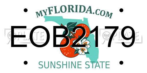EOB2179 Florida License Plate