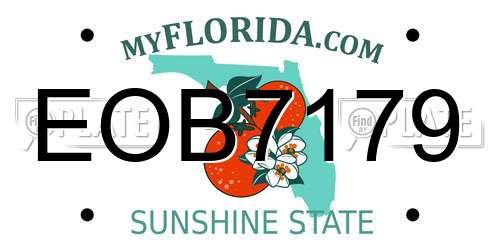 EOB7179 Florida License Plate