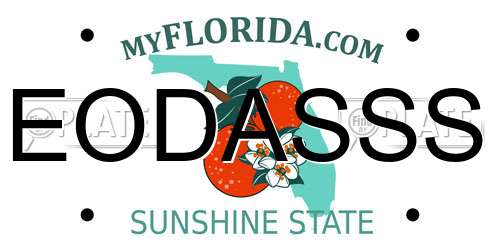 EODASSS Florida License Plate