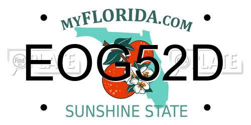 EOG52D Florida License Plate