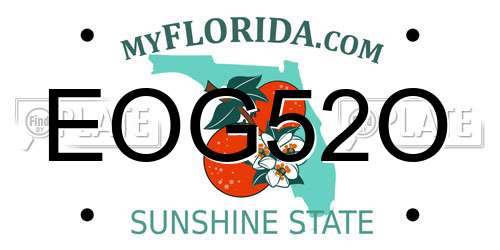 EOG52O Florida License Plate