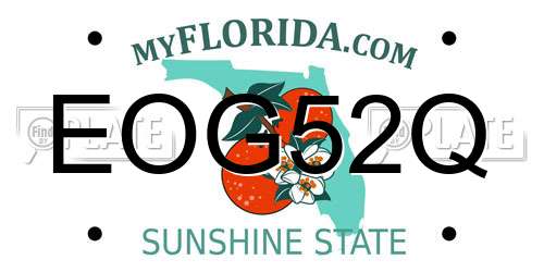 EOG52Q Florida License Plate