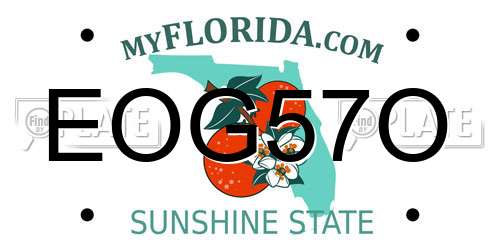 EOG57O Florida License Plate