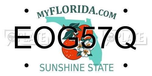 EOG57Q Florida License Plate