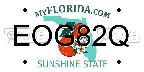 EOG82Q Florida License Plate