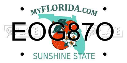EOG87O Florida License Plate