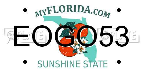 EOGO53 Florida License Plate