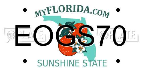 EOGS70 Florida License Plate