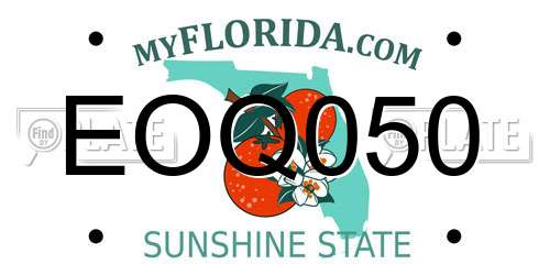 EOQ050 Florida License Plate