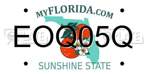EOQ05Q Florida License Plate