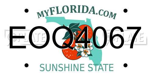 EOQ4067 Florida License Plate