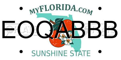 EOQABBB Florida License Plate