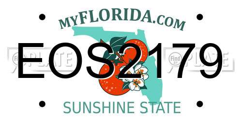 EOS2179 Florida License Plate