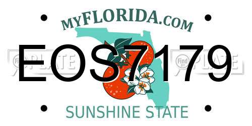 EOS7179 Florida License Plate
