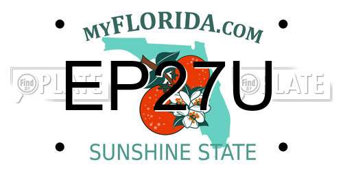 EP27U Florida License Plate