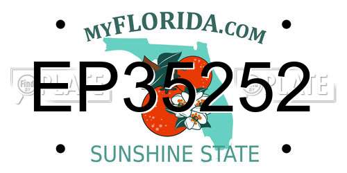 EP35252 Florida License Plate