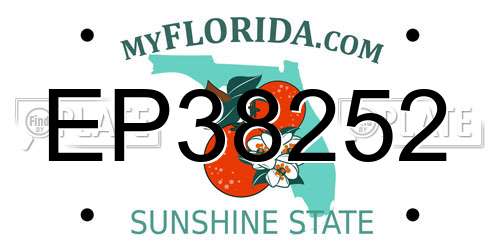 EP38252 Florida License Plate