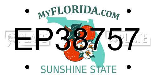 EP38757 Florida License Plate